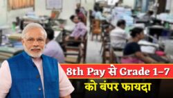जनवरी 2026 का सबसे बड़ा धमाका! 8th Pay Commission से Grade Pay 1–7 वालों को मिलेगा तगड़ा फायदा – देखें कितनी बढ़ेगी सैलरी